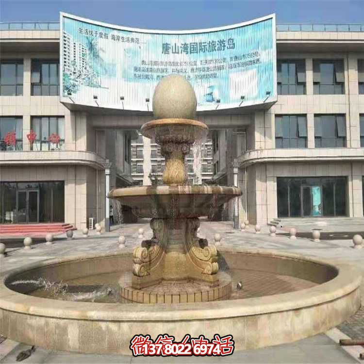 精致石雕噴泉，美化小區(qū)、別墅、大理石環(huán)境