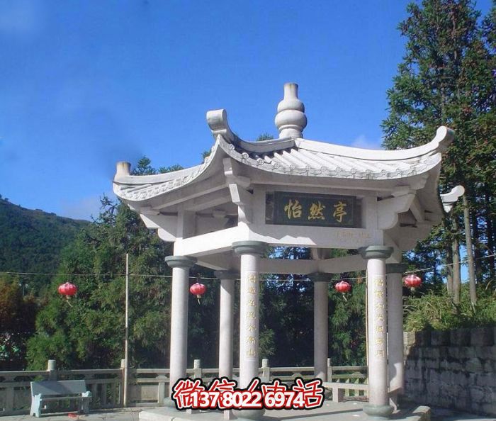 怡然仿古戶(hù)外建筑漢白玉擺放，增添農(nóng)場(chǎng)景觀魅力