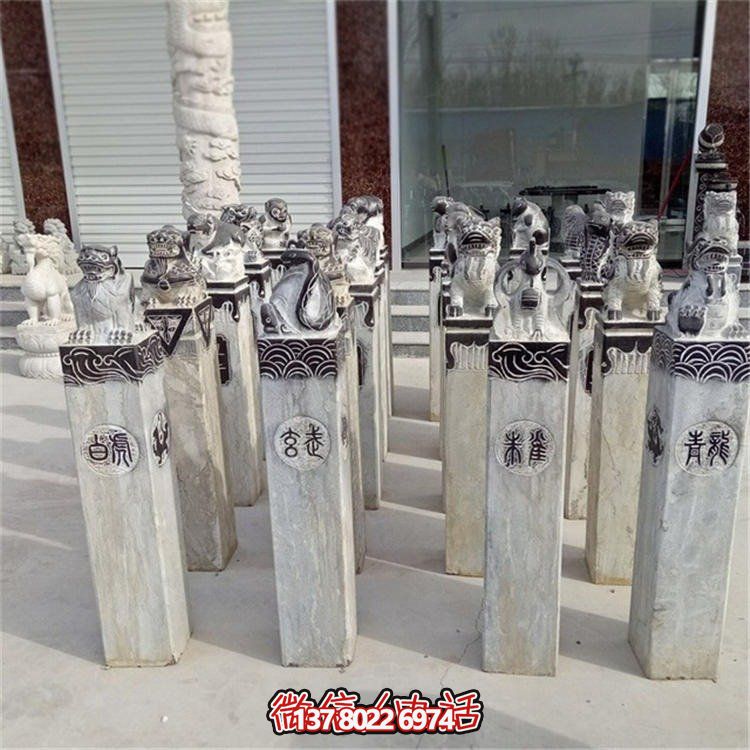 精美大理石雕塑，辟邪鎮(zhèn)宅，拴馬樁大型裝飾