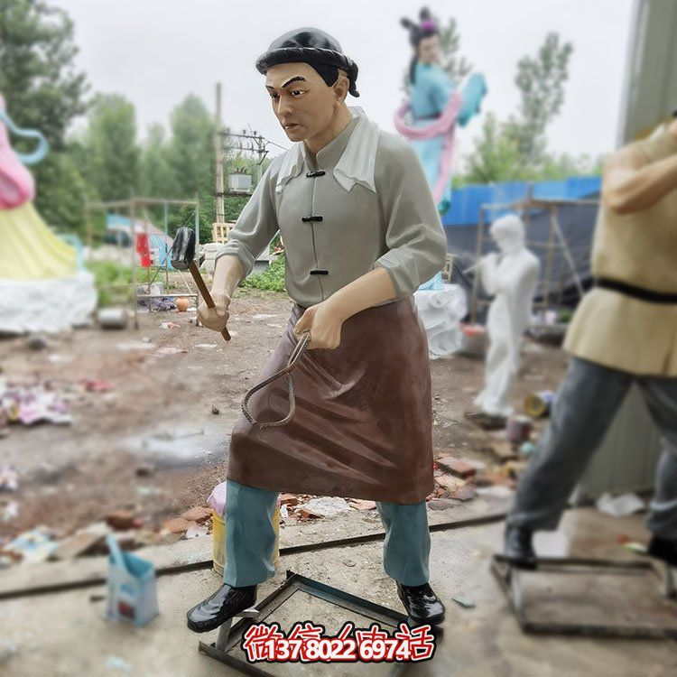 創(chuàng)意玻璃鋼戶(hù)外園林景觀人物雕塑