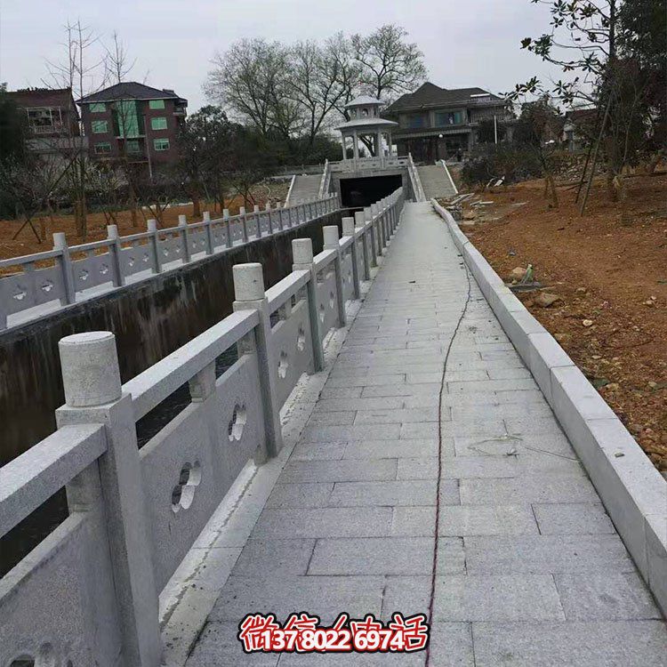 精美大理石護(hù)欄雕塑，點綴河道戶外環(huán)境