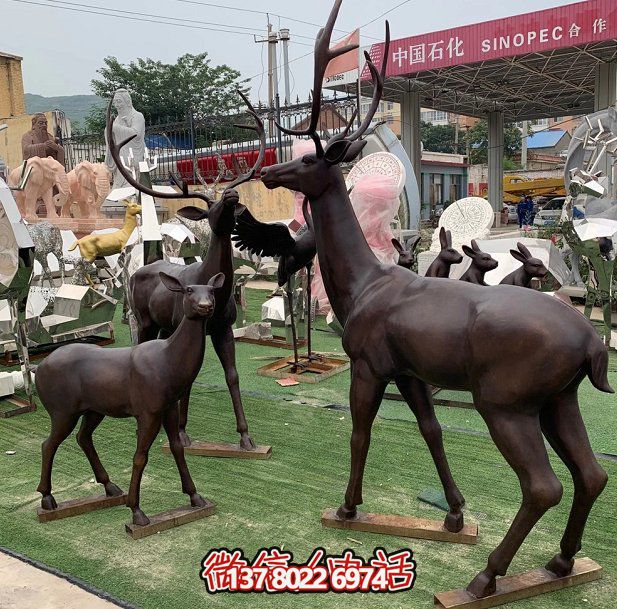 大型仿銅玻璃鋼擺件，非凡園林景觀戶外裝飾