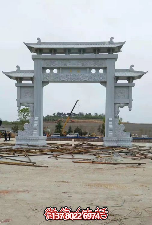 大理石大型牌坊，精美的戶外石雕藝術(shù)品