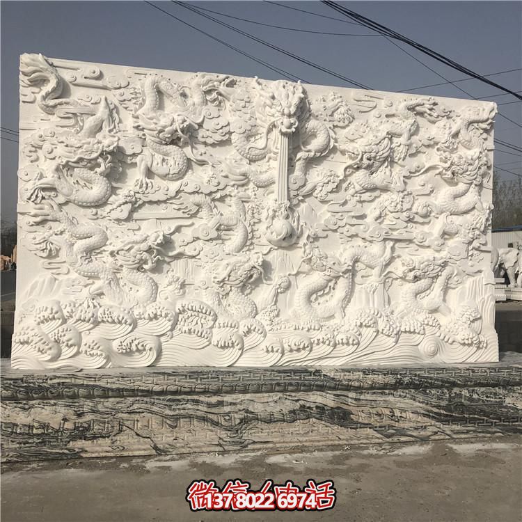 精湛雕刻的室內(nèi)大理石雕塑，為您的庭院增添浮雕照壁