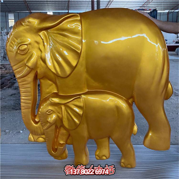酒店門(mén)口大型玻璃鋼大象動(dòng)物擺件