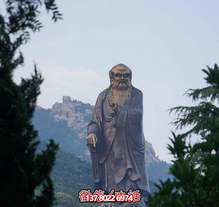 戶外大型鑄銅老子雕像，仿古做舊古代名人擺件