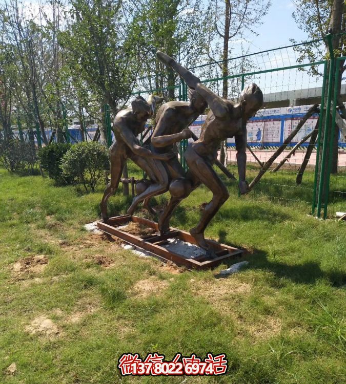 戶(hù)外廣場(chǎng)街頭玻璃鋼仿銅園林景觀人物雕塑