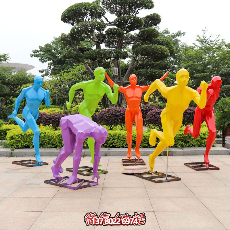 廣場學(xué)校抽象跑步運(yùn)動(dòng)人物剪影玻璃鋼雕塑 廣場學(xué)校抽象跑步運(yùn)動(dòng)人物剪影玻璃鋼雕塑
