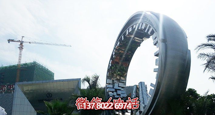 公園創(chuàng)意不銹鋼齒輪圓環(huán)雕塑 公園創(chuàng)意不銹鋼齒輪圓環(huán)雕塑