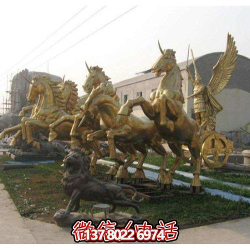 景區(qū)大型阿波羅戰(zhàn)車(chē)景觀雕塑