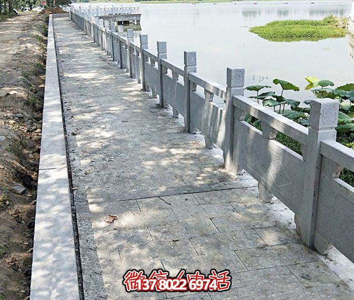 農(nóng)場(chǎng)池塘道路青石雕刻防護(hù)欄桿
