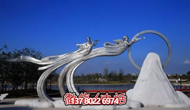 不銹鋼廣場(chǎng)抽象嫦娥奔月仙女雕塑 不銹鋼廣場(chǎng)抽象嫦娥奔月仙女雕塑