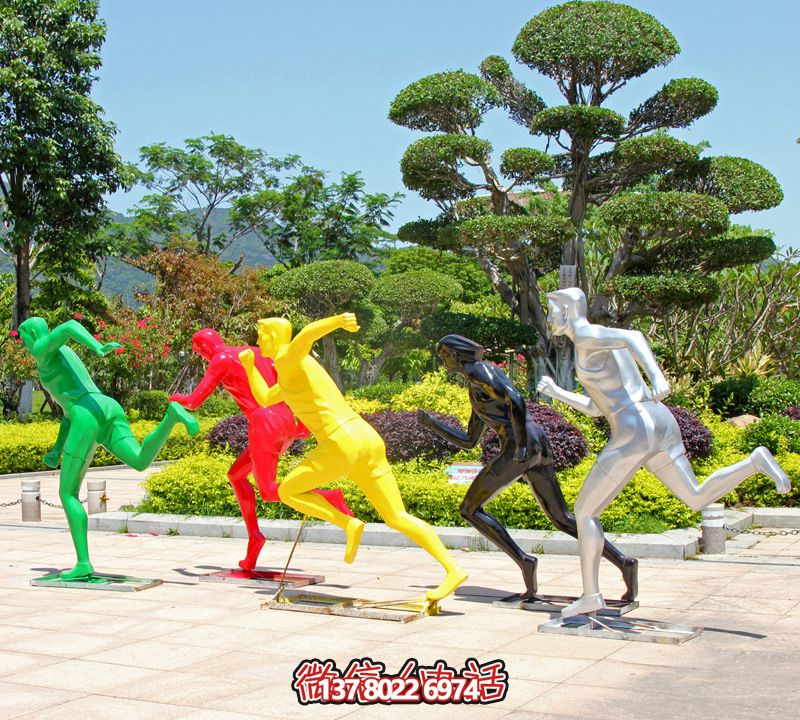 廣場(chǎng)戶外抽象跑步運(yùn)動(dòng)人物玻璃鋼雕塑 廣場(chǎng)戶外抽象跑步運(yùn)動(dòng)人物玻璃鋼雕塑