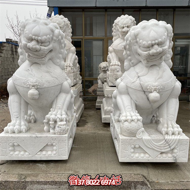 酒店會(huì)所門(mén)口鎮(zhèn)宅招財(cái)大型獅子雕塑