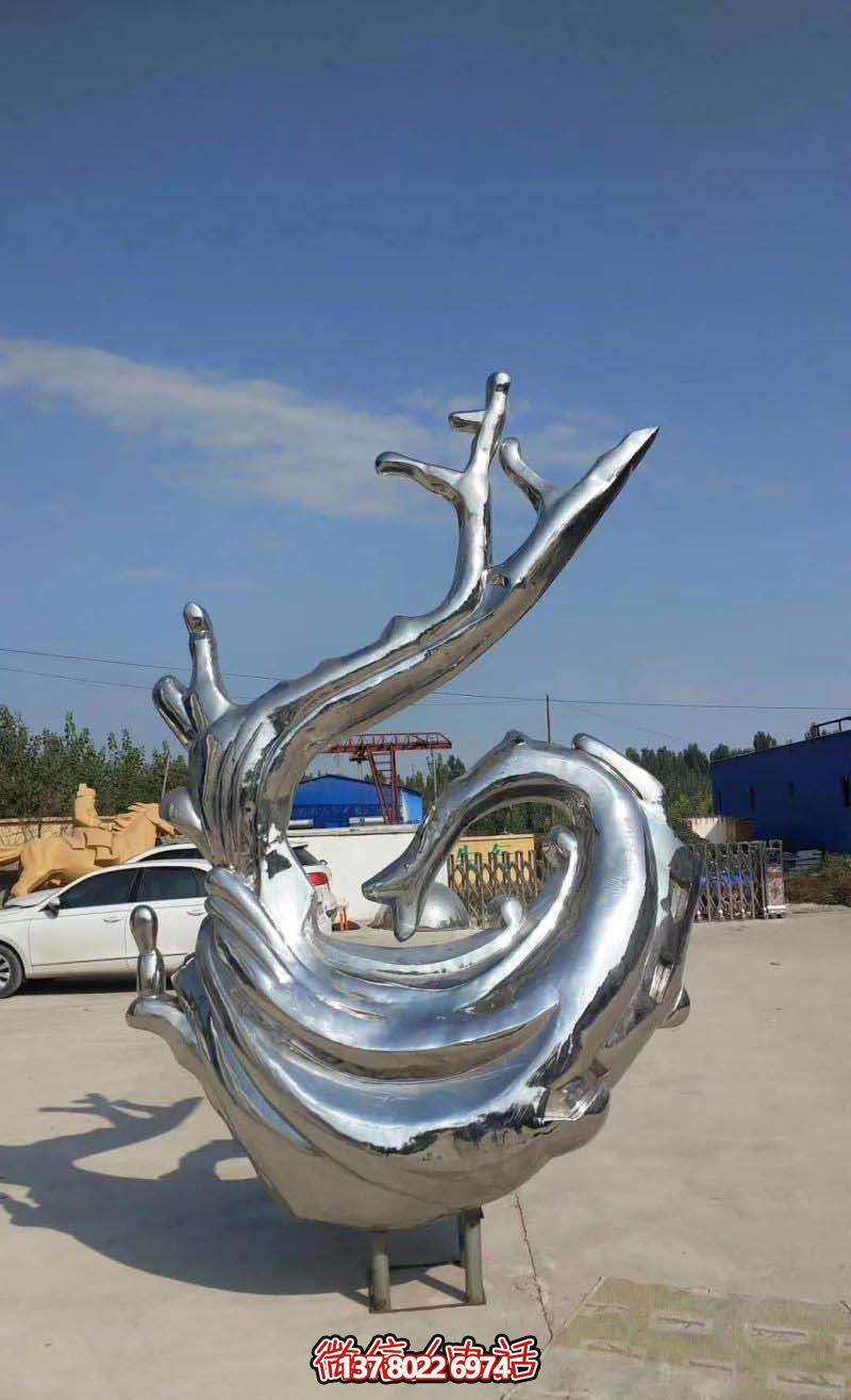 海邊裝飾擺件大號不銹鋼海浪浪花雕塑 海邊裝飾擺件大號不銹鋼海浪浪花雕塑