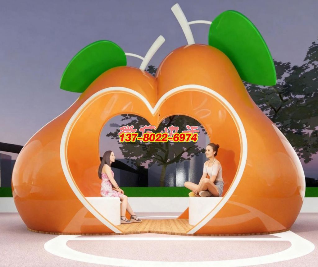“梨” 心相伴 —— 創(chuàng)意玻璃鋼水果景觀雕塑